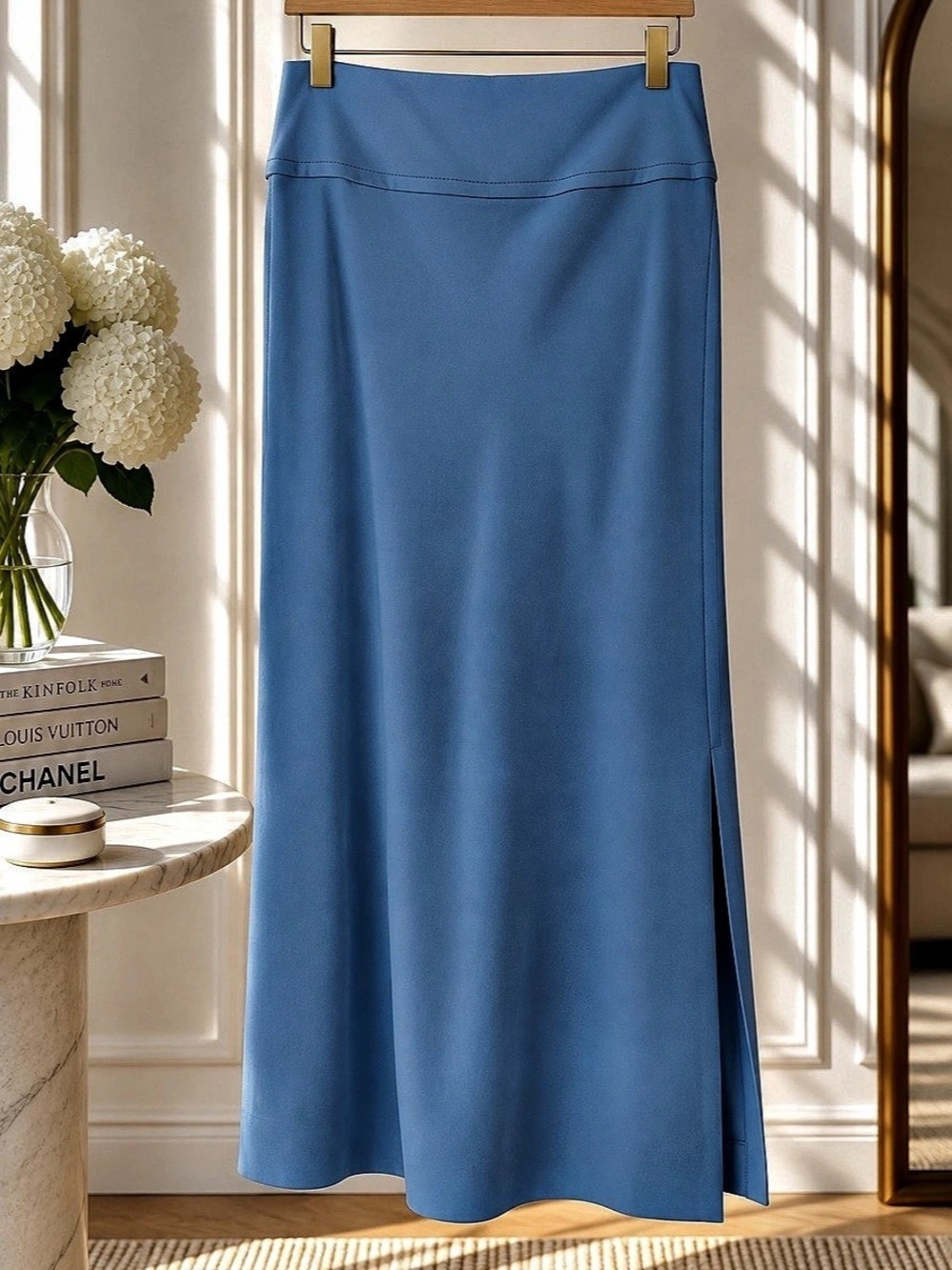 Another Tomorrow Maxi Skirt in Blue Size 2 NWT